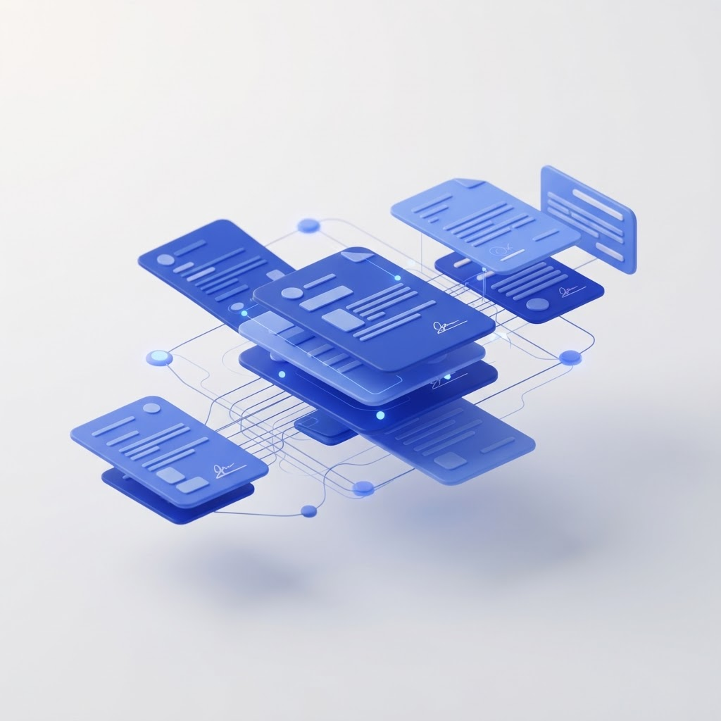 Иллюстрация: слои документов, соединённые через API